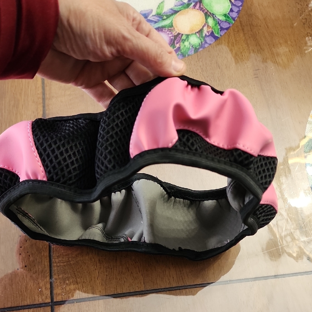 Pink and Black Standard Steering Wheel Cover